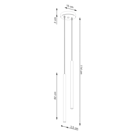 Lámpara colgante PASTELO 2 rojo ocre