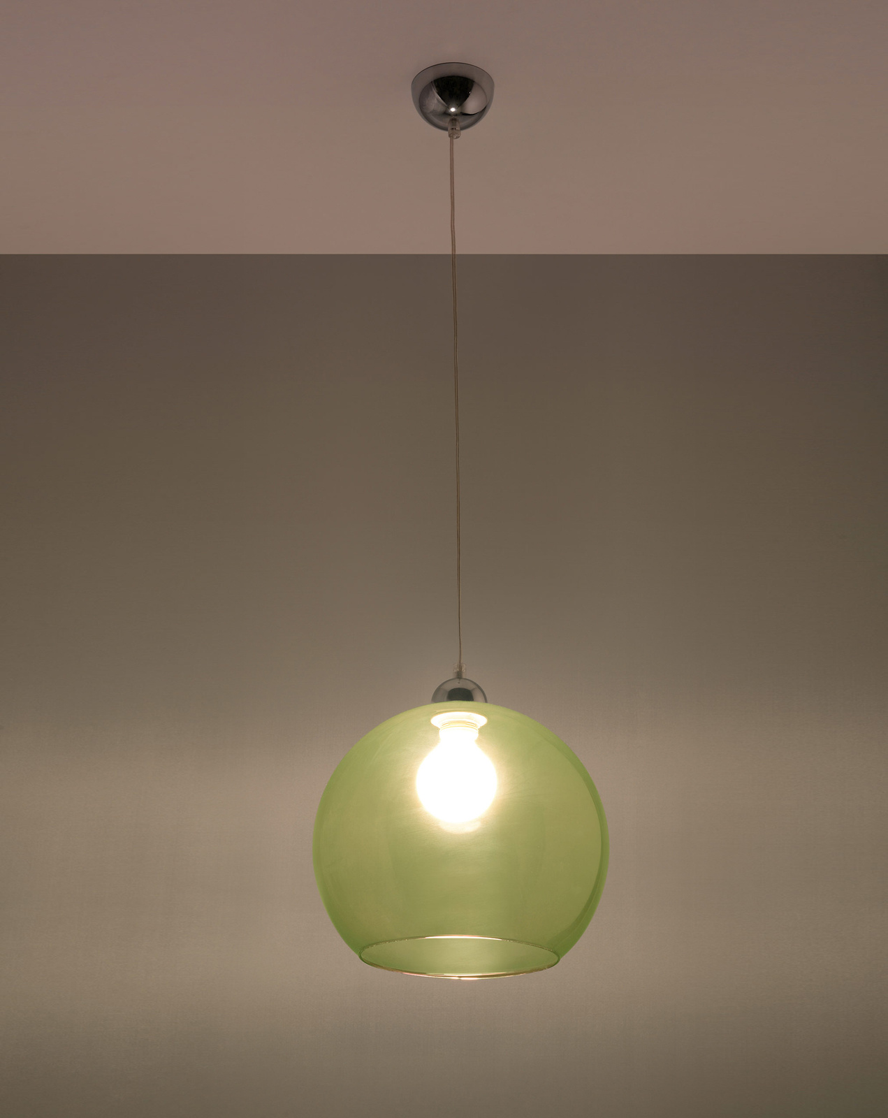 BOLA lámpara colgante verde + 1x bombilla LED E27 3000K Warm 7.5W 620lm