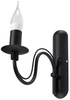 Aplique MINERWA negro + 1x bombilla LED E14 3000K Cálida 7,5W 620lm