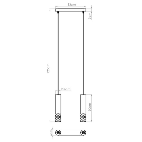 Lámpara colgante LIRO 2 blanca