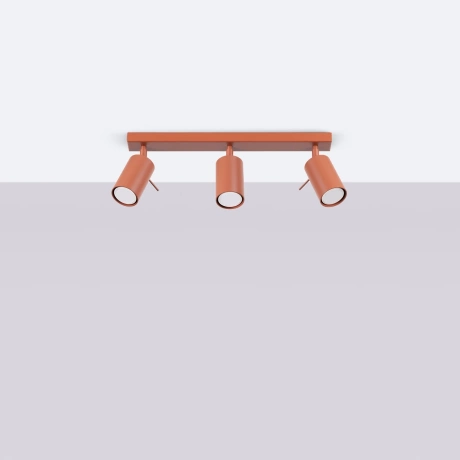 Lámpara de techo RING 3L rojo ocre
