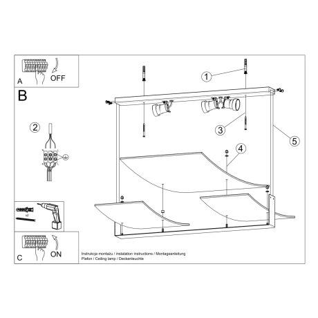 Lámpara de techo CELIA blanca