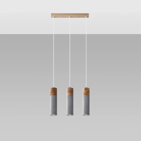 Lámpara colgante ZANE 3 gris