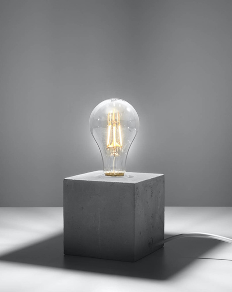 ARIZ lámpara de escritorio de hormigón + 1x bombilla LED E27 3000K Warm 7.5W 620lm