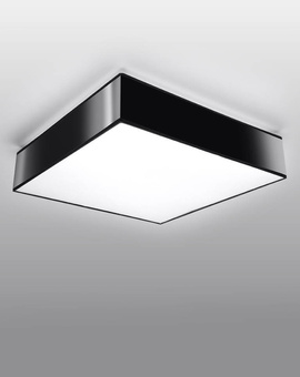 Plafón de techo HORUS 25 NEGRO + 1x bombilla LED E27 3000K Cálida 7,5W 620lm