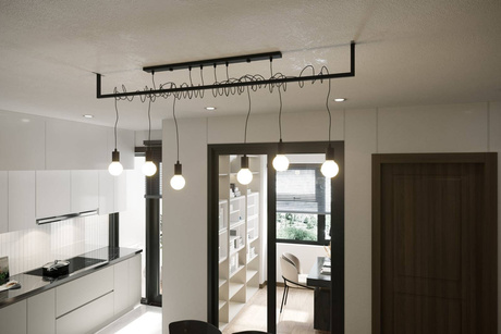 Lámpara de araña SALAMANCA 2 negra + 2x bombilla LED E27 4000K Fría 7,5W 650lm