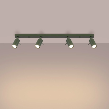 Lámpara de techo RING 4L verde oliva