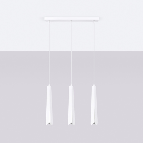 PRYSM Lámpara colgante 3L blanca + 3x bombilla LED G9 4000K Frío 4,5W 460lm