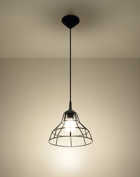 ANATA lámpara colgante negro + 1x bombilla LED E27 3000K Warm 7,5W 620lm