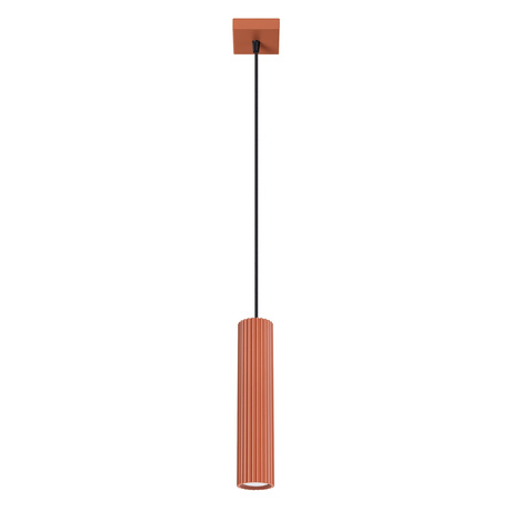 Lámpara colgante KARBON 1 rojo ocre