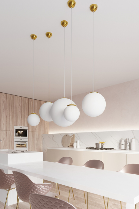 UGO 20 Gold lámpara colgante + 1x bombilla LED E27 3000K Warm 7,5W 620lm