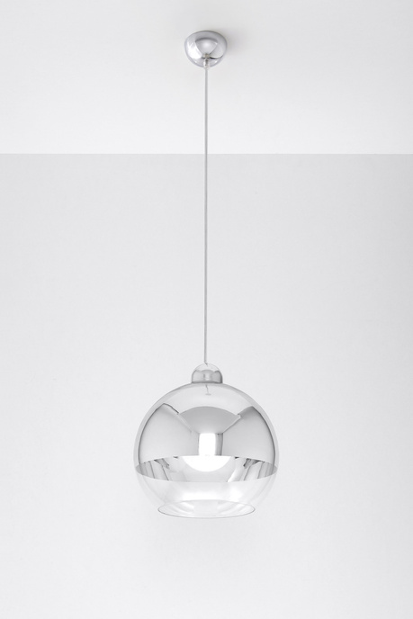 COSMO 25 lámpara colgante cromo + 1x bombilla LED E27 4000K Fría 7,5W 650lm