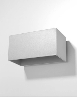 Lámpara de pared QUAD MAXI gris + 2x bombilla LED G9 3000K Cálida 4.5W 510lm