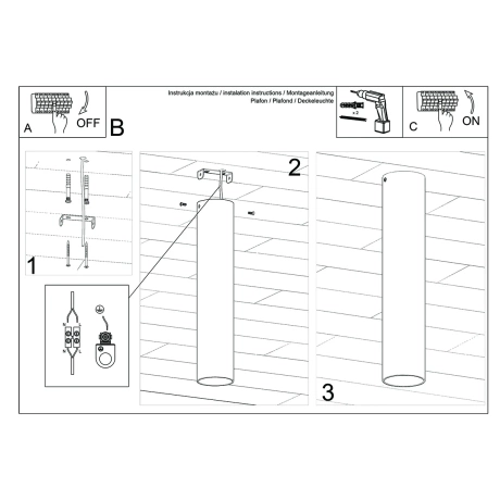 Lámpara de techo LAGOS 30 oro pulido