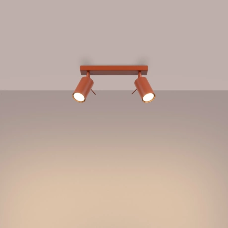 Lámpara de techo RING 2 rojo ocre