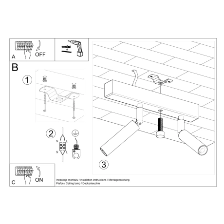 Lámpara de techo EYETECH 2 blanca