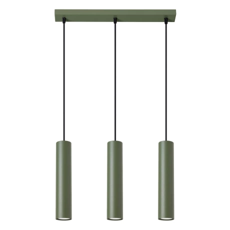 Lámpara colgante LAGOS 3L verde oliva