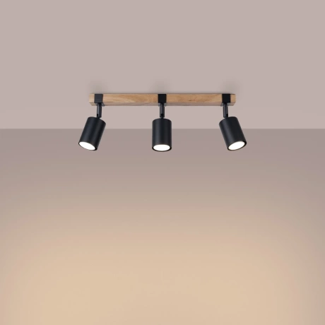 Lámpara de techo FAGER 3 negra