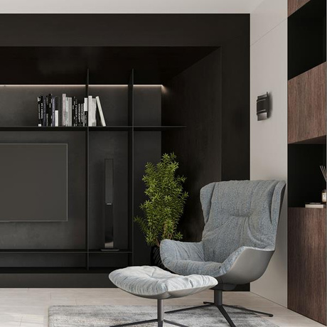 Aplique HESTIA negro + 1x bombilla LED G9 4000K Fría 4,5W 530lm