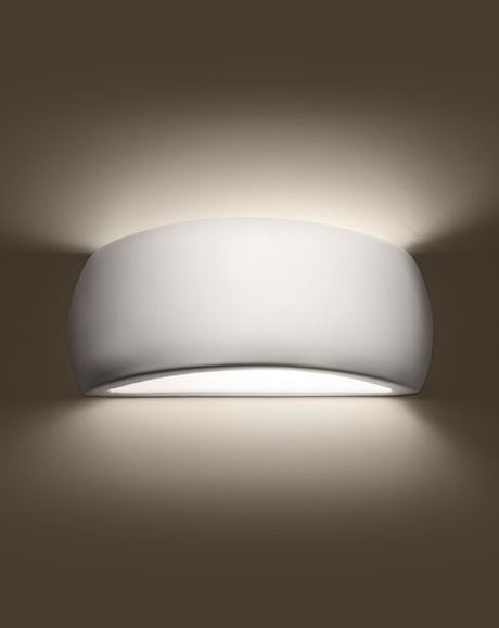 PONTIUS aplique lacado blanco brillo + 1x bombilla LED G9 3000K Warm 4.5W 510lm