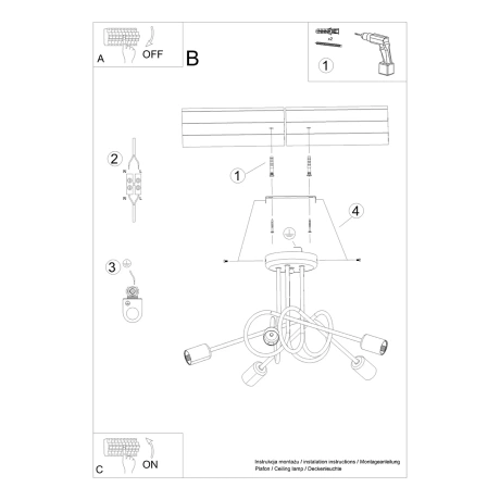Lámpara LOOP 5 cromada