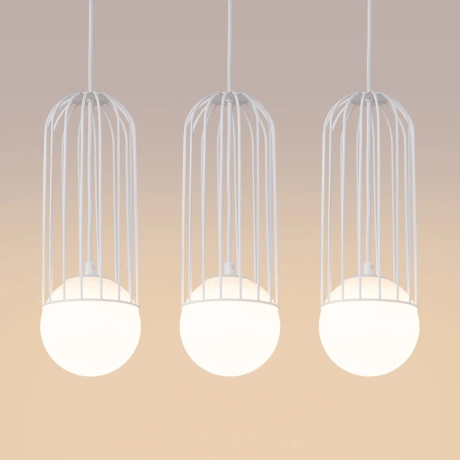 Lámpara colgante BRINA 3L blanca