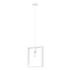 Lámpara colgante ARIES blanca + 1x bombilla LED E27 3000K Cálida 7,5W 620lm