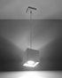 Lámpara colgante QUAD 1 blanco + 1x bombilla LED GU-10 3000K Cálido 7W 620lm