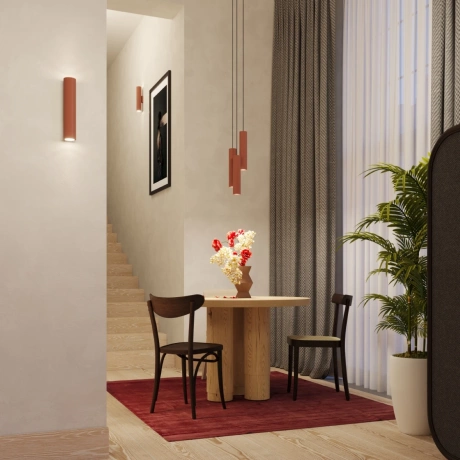 Lámpara colgante LAGOS 3L rojo ocre