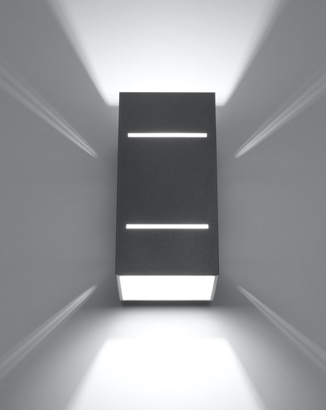 Aplique BLOCCO gris + 1x bombilla LED G9 4000K Fría 4,5W 530lm