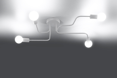 Lámpara de araña HECTOR 4 Blanco + 4x Bombilla LED E27 4000K Fría 7,5W 650lm