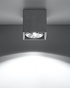 Plafond VALDE 140 hormigón + 1x bombilla LED GU10 AR111 4000K frío 12W 850lm [WOJ+14147]