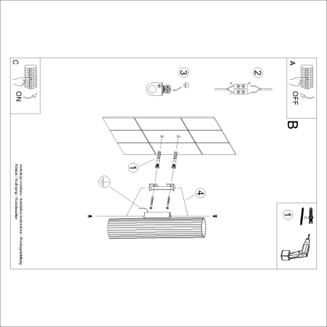 Lámpara de pared KARBON 30 taupe