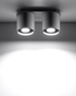 Plafond ORBIS 2 gris + 2x bombilla LED GU-10 3000K Cálida 7W 620lm