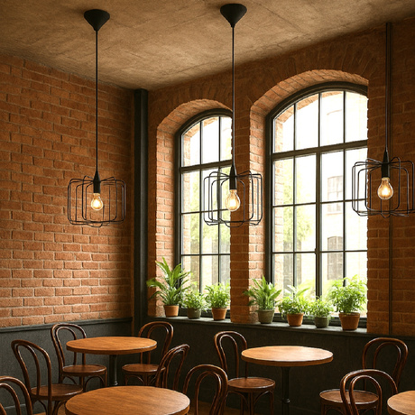 Lámpara colgante SKAAR negra