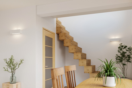 Aplique de cerámica VEGA blanco + 1x bombilla LED E27 4000K Fría 7,5W 650lm