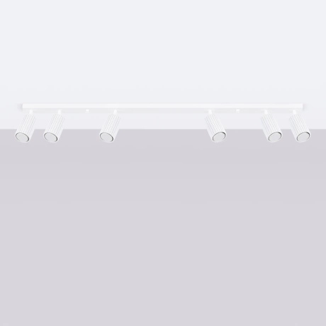 Lámpara de techo KARBON 6L blanca