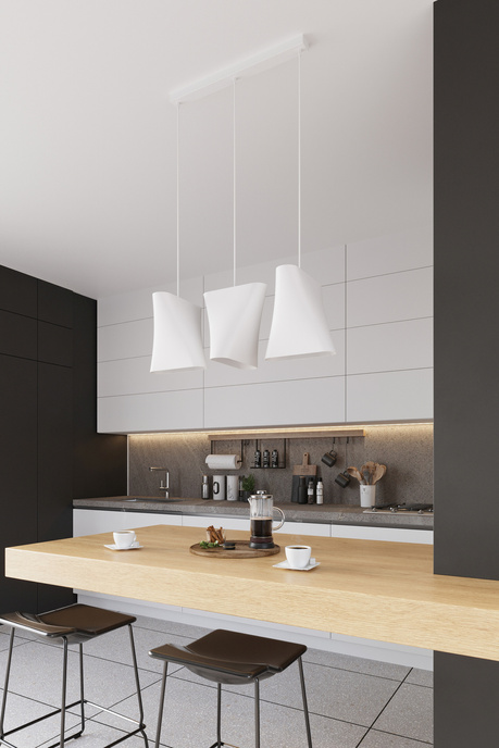 Lámpara de araña BLUM 1 blanco +1x bombilla LED E27 4000K Fría 7,5W 650lm