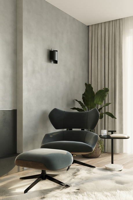 Aplique IMPACT negro + 1x bombilla LED G9 4000K Fría 4,5W 530lm