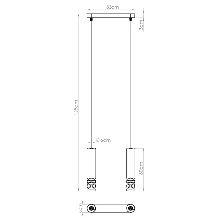 Lámpara colgante LIRO 2 blanca