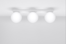 Plafond YOLI 3 blanco + 3x Bombilla LED G9 4000K Fría 4,5W 460lm