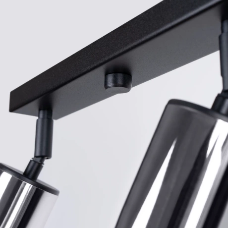 Lámpara de techo WINX 4L negro/cromo