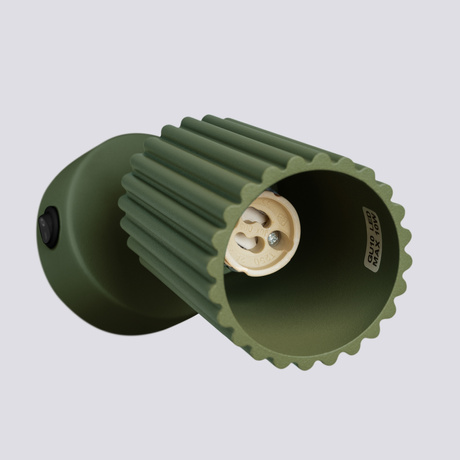 Aplique KARBON verde oliva con interruptor