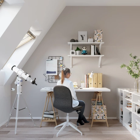 Lámpara de mesa RING blanca