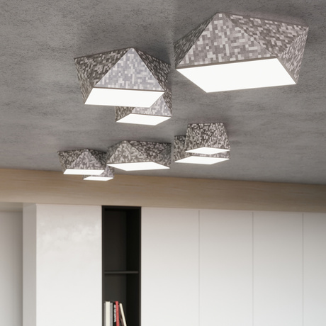 Plafond HEXA 35 CEKIN + 2x bombilla LED E27 4000K Fría 7,5W 650lm