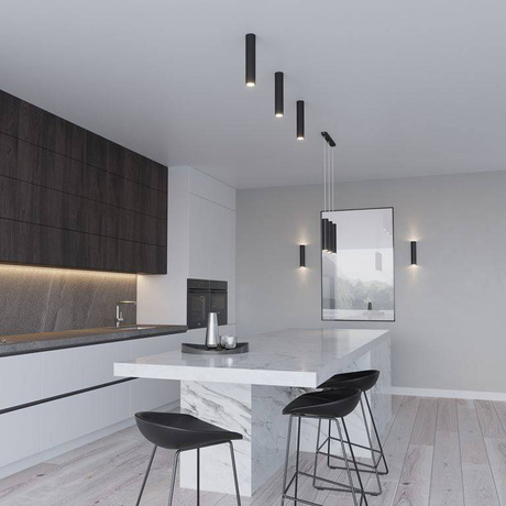 LAGOS 2 lámpara colgante negro + 2x GU-10 bombilla LED 4000K Fría 7W 630lm