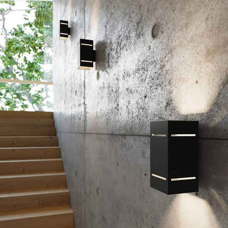 Aplique BLOCCO negro + 1x bombilla LED G9 4000K Fría 4,5W 530lm