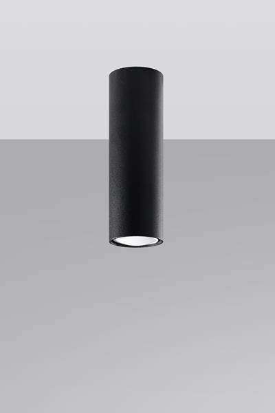 Plafond LAGOS 20 negro + 1x bombilla LED GU-10 3000K Cálida 7W 620lm