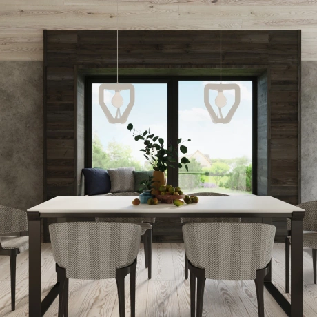 Lámpara colgante TRES blanca