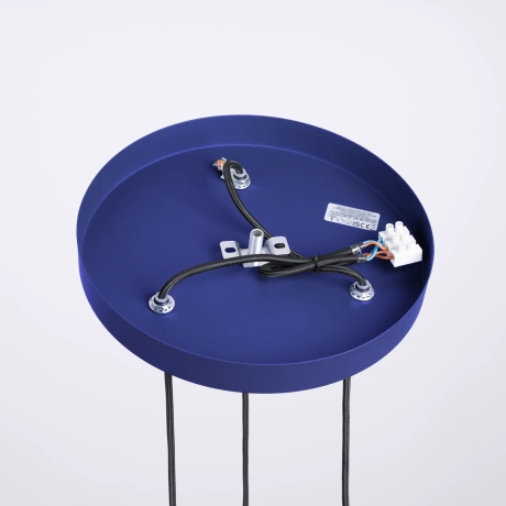 Lámpara colgante HALO 3P azul ultramar